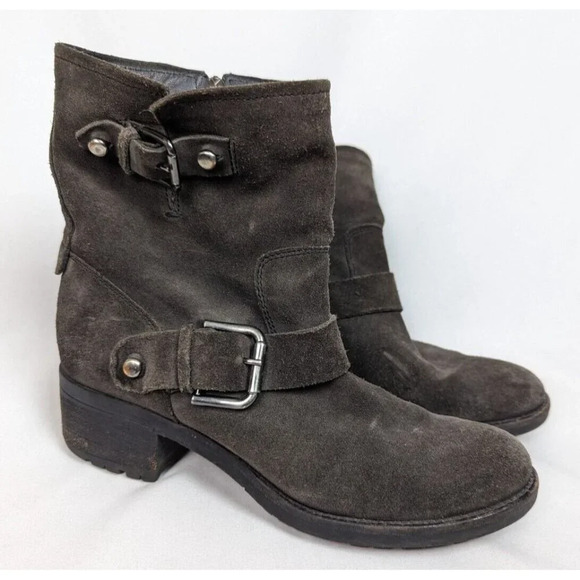 Alberto Fermani Brown Suede Leather Moto Motorcycle Riding Boots sz. US 8 EU 38 - Picture 1 of 16